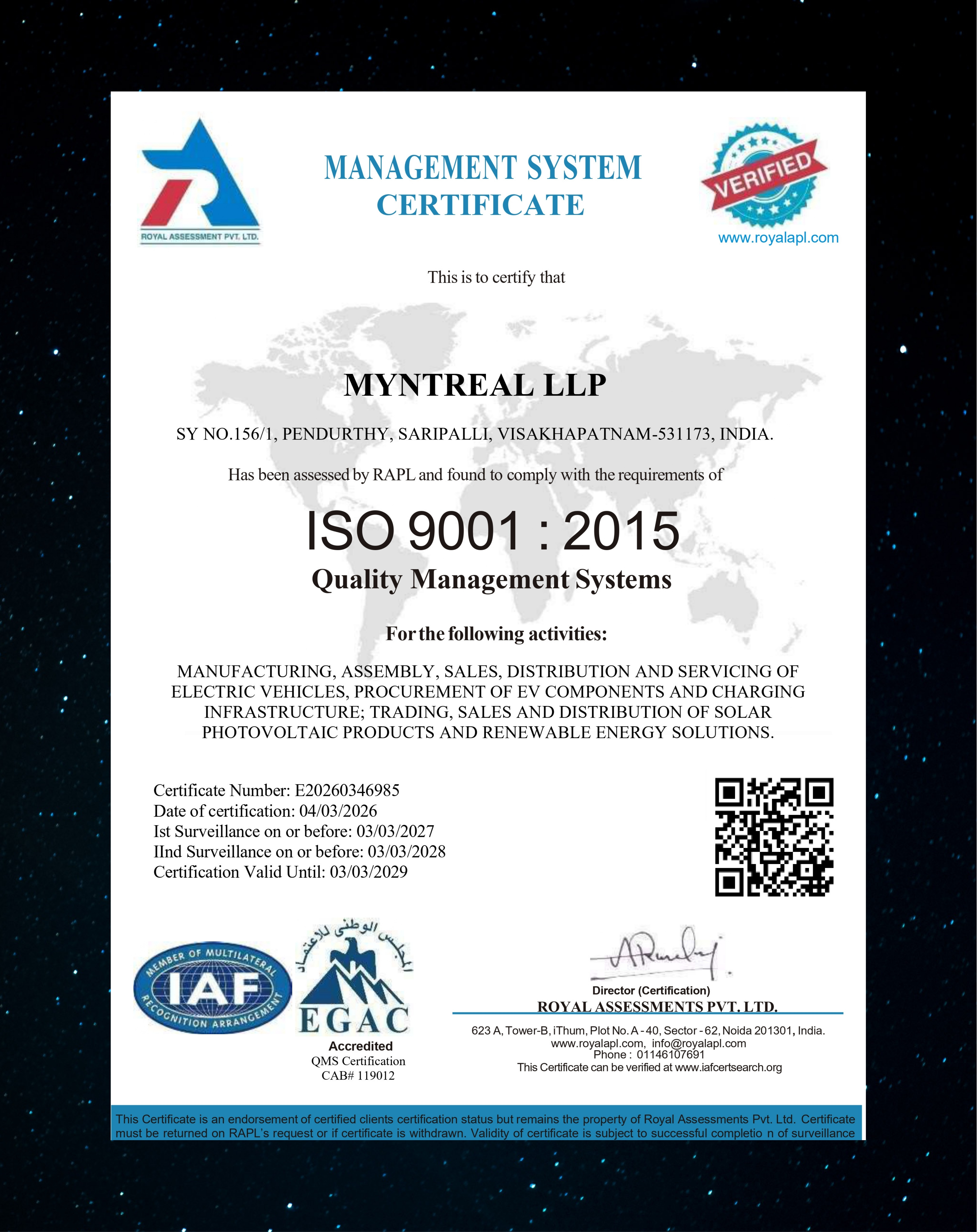 ISO Certificate